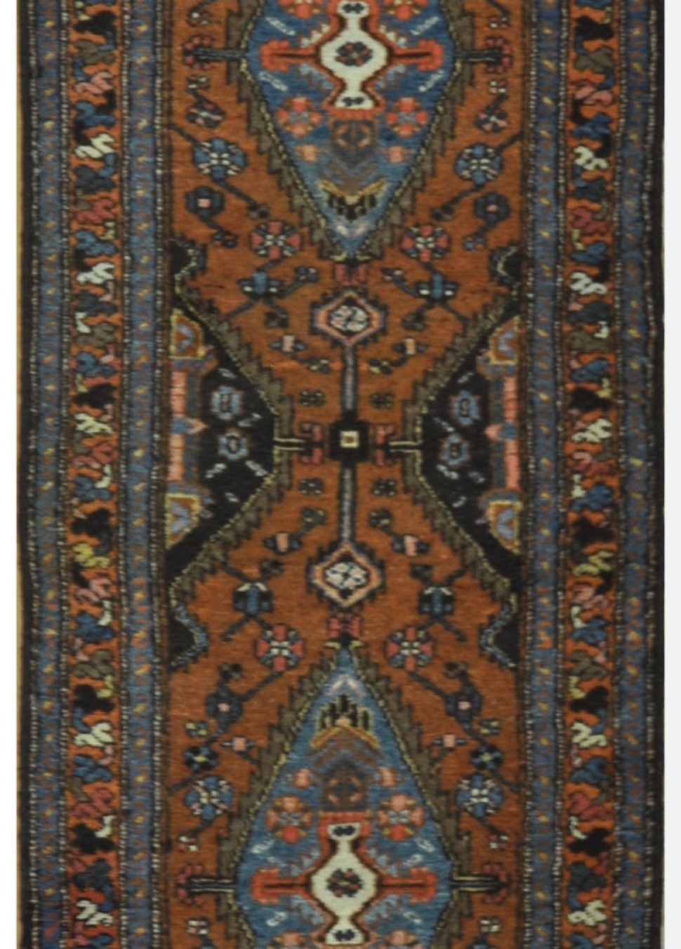 Antique Handmade Persian Hamadan Runner Rug