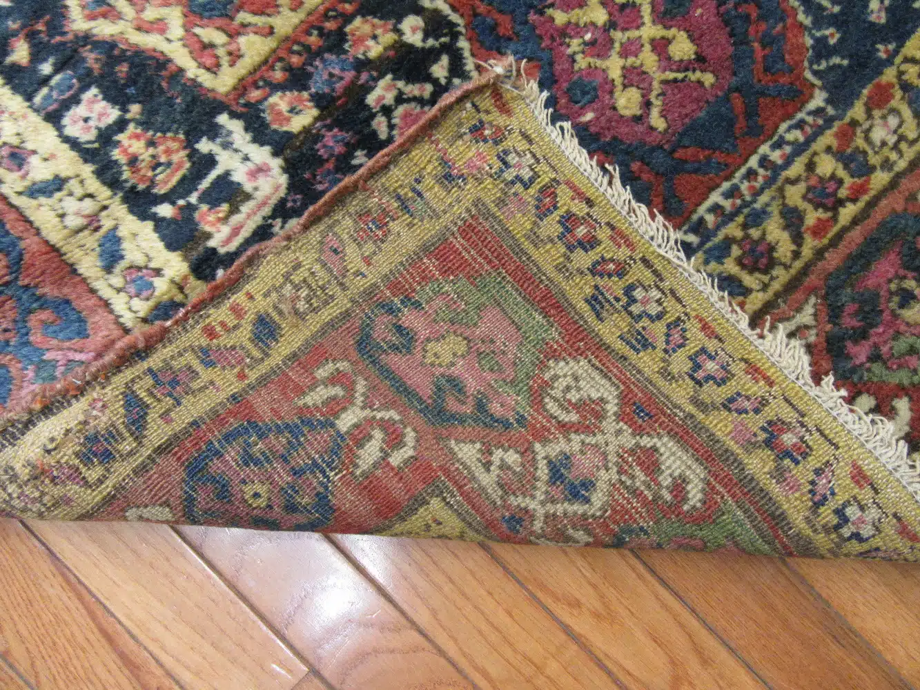 3' x 13' Antique Caucasian Ganjeh Navy Tribal Runner Rug – Traditional Wool - Image 4