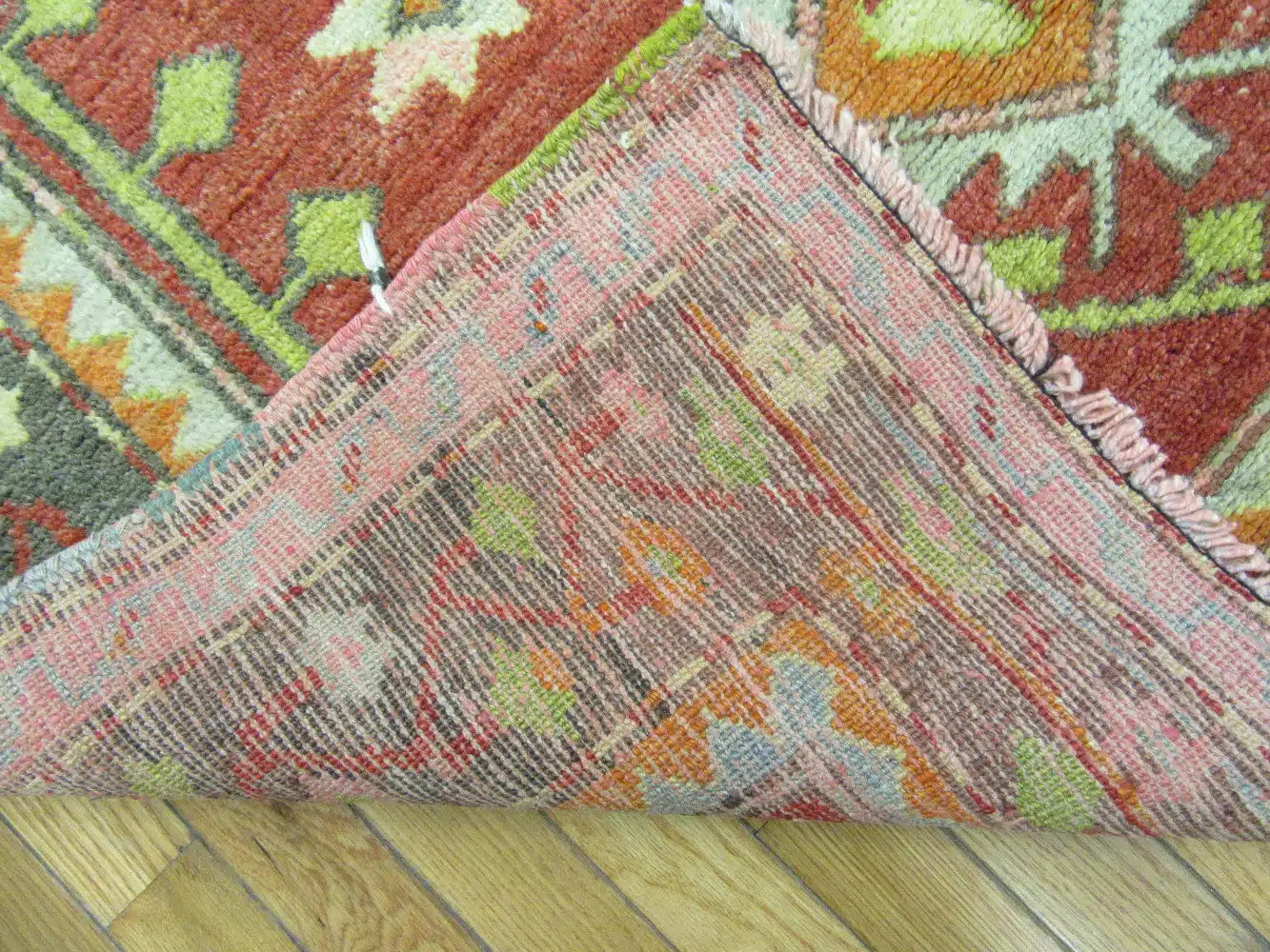4' x 9' Antique Caucasian Red Tribal Rug – Hand-Knotted Wool - Image 4