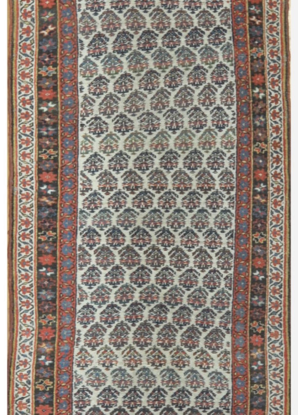 Antique Handmade Persian Bidjar Runner Rug