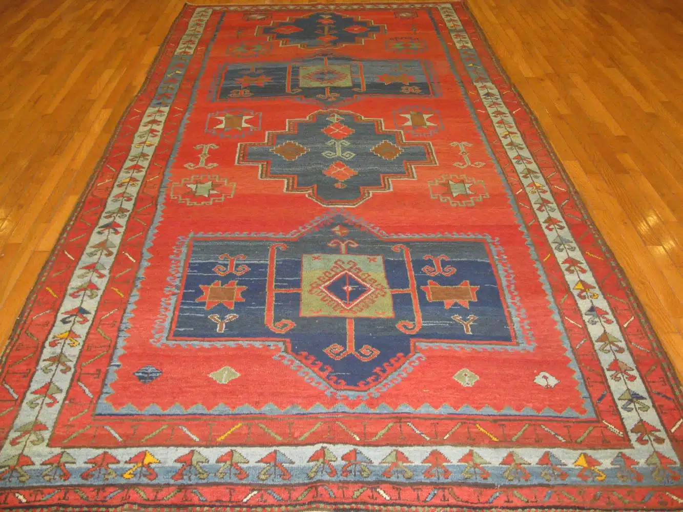 6' x 12' Turkish Red Tribal Medallion Rug – Traditional Wool - Image 2