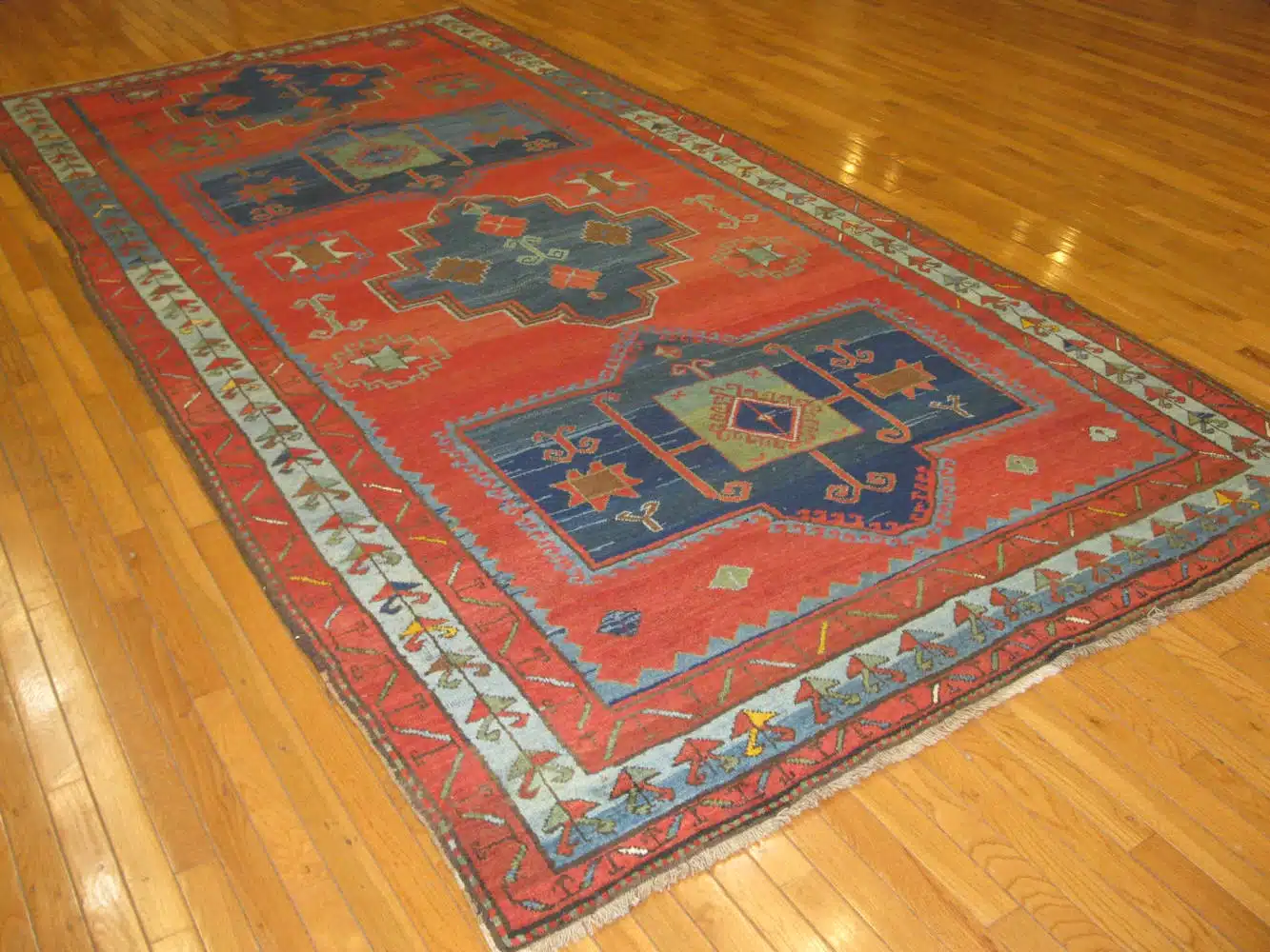 6' x 12' Turkish Red Tribal Medallion Rug – Traditional Wool - Image 6