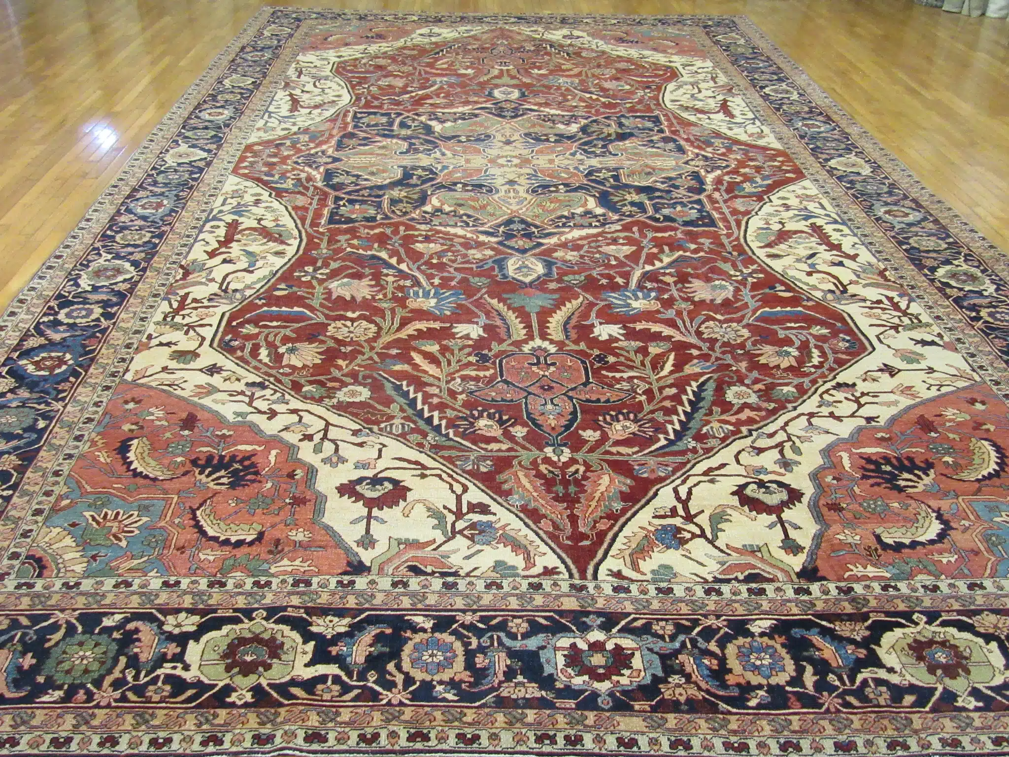 11' x 19' Hand-Knotted Farahan Design Rug – Rust - Image 2