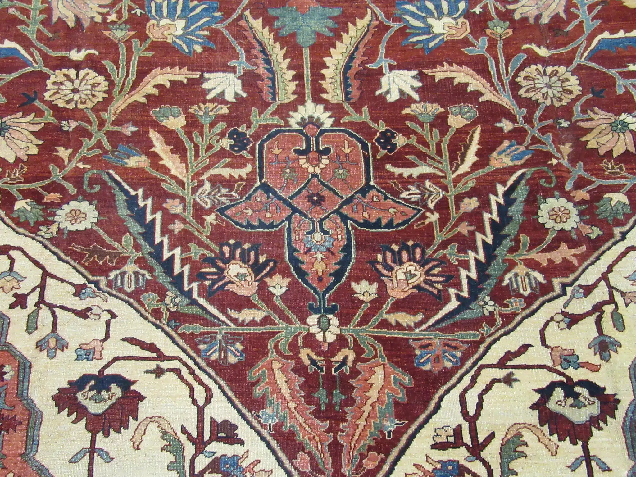 11' x 19' Hand-Knotted Farahan Design Rug – Rust - Image 4