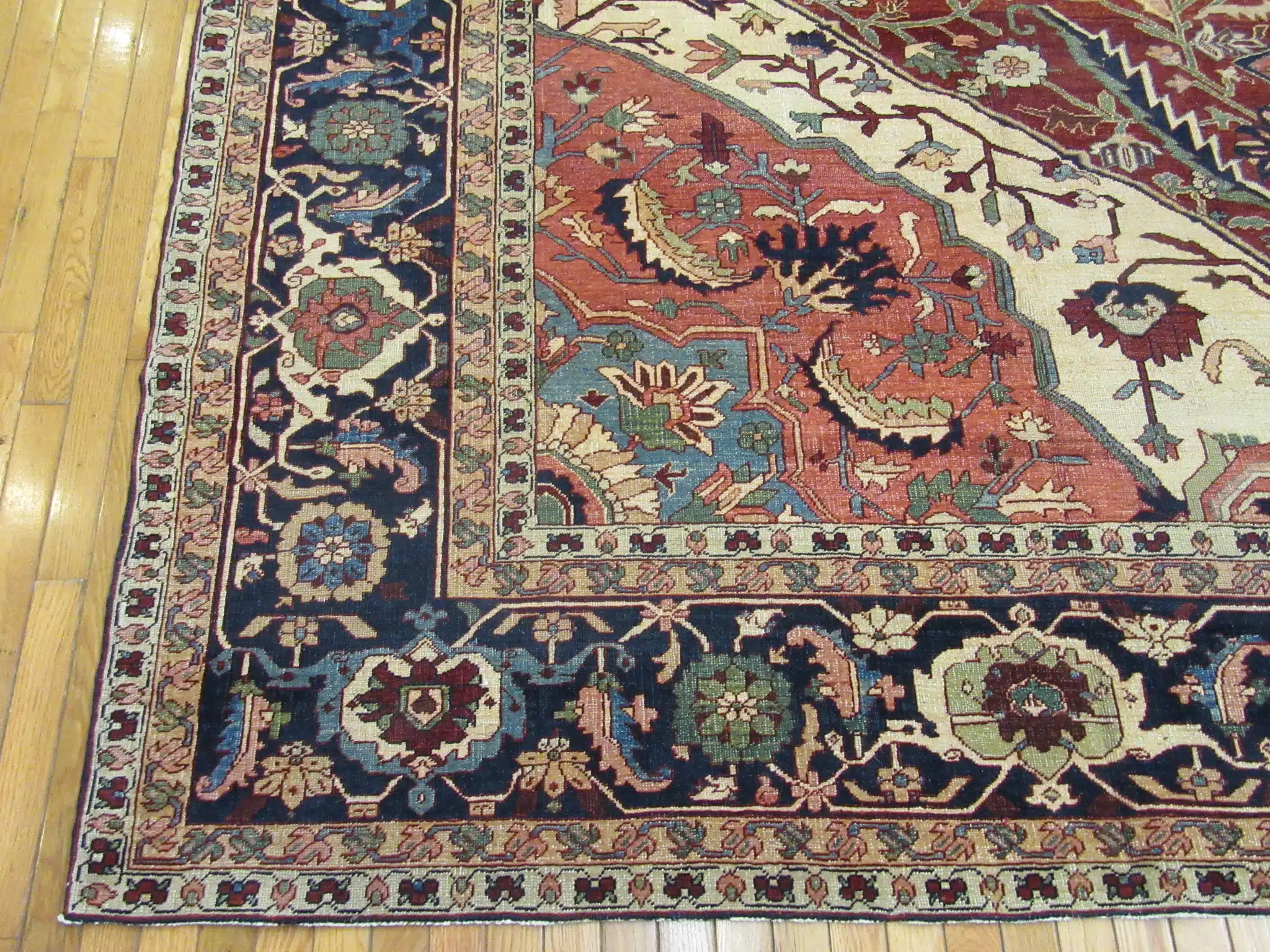 11' x 19' Hand-Knotted Farahan Design Rug – Rust - Image 5