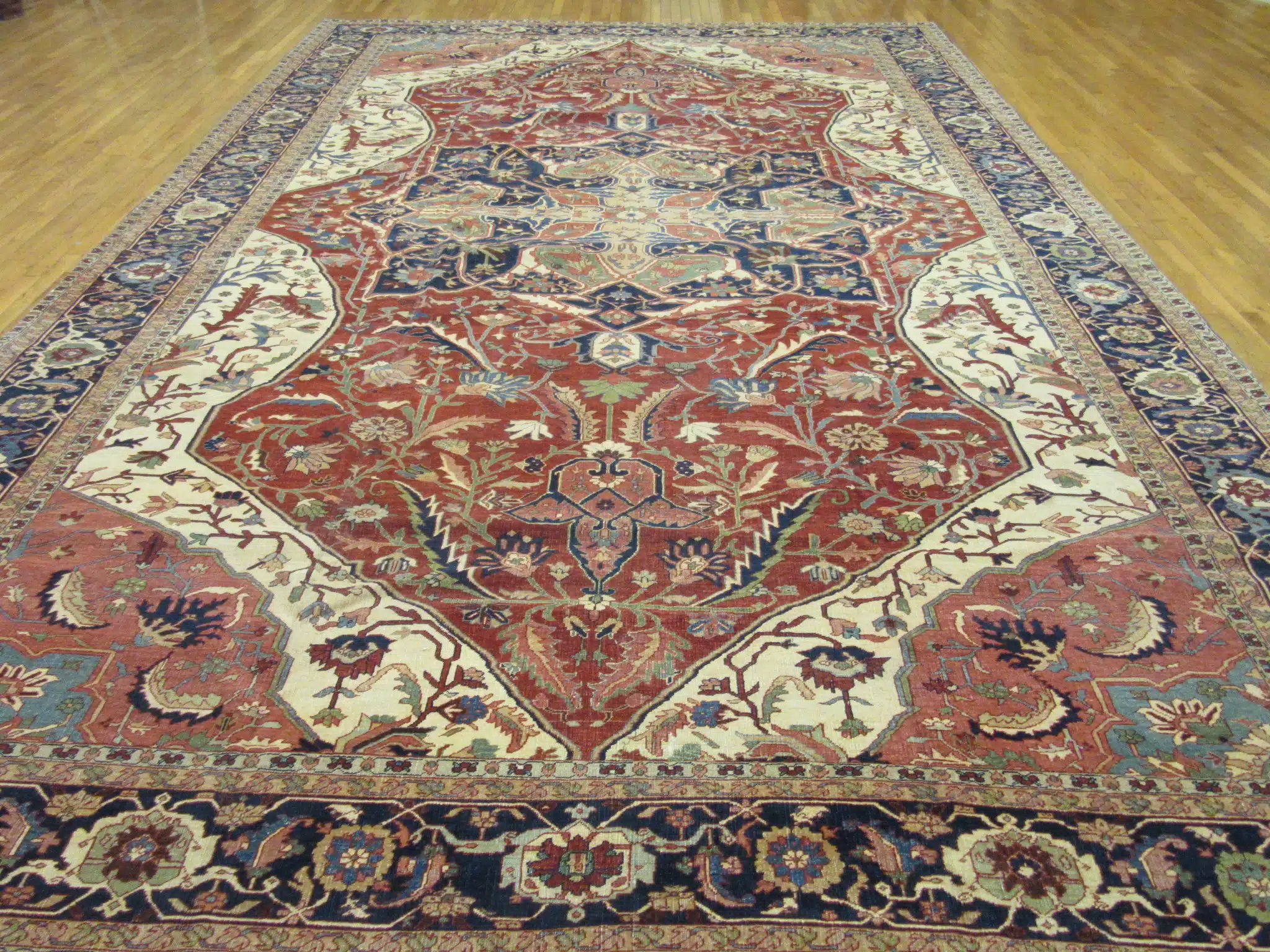 11' x 19' Hand-Knotted Farahan Design Rug – Rust - Image 7