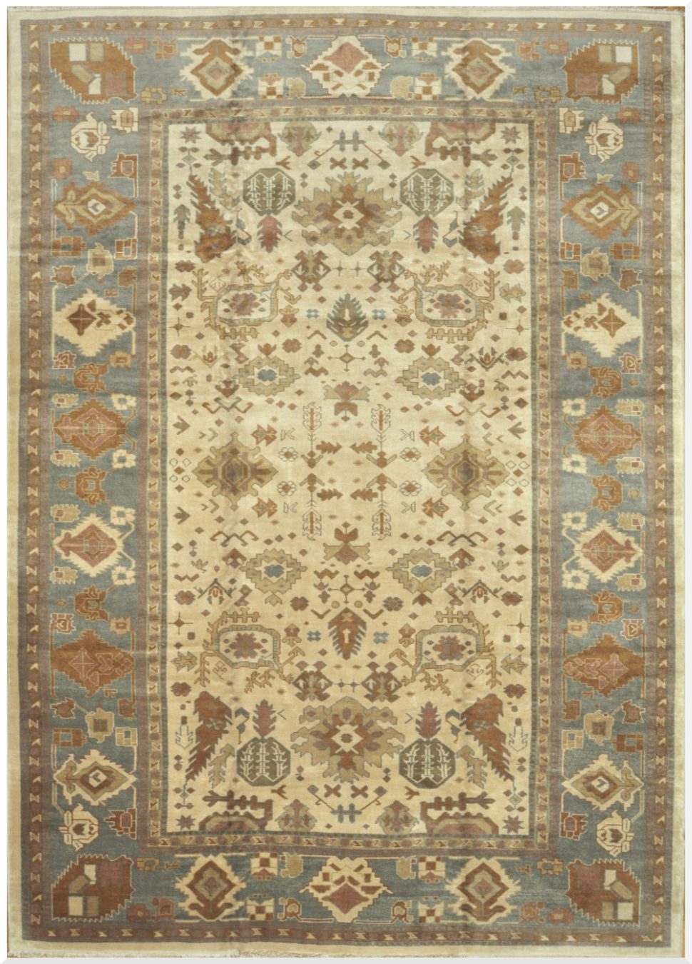 Large New Hand Knotted Turkish Oushak Rug