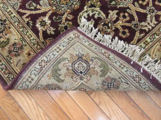 4' x 6' Indian Tabriz Design Small Handmade Area Rug – Dark Brown - Image 5