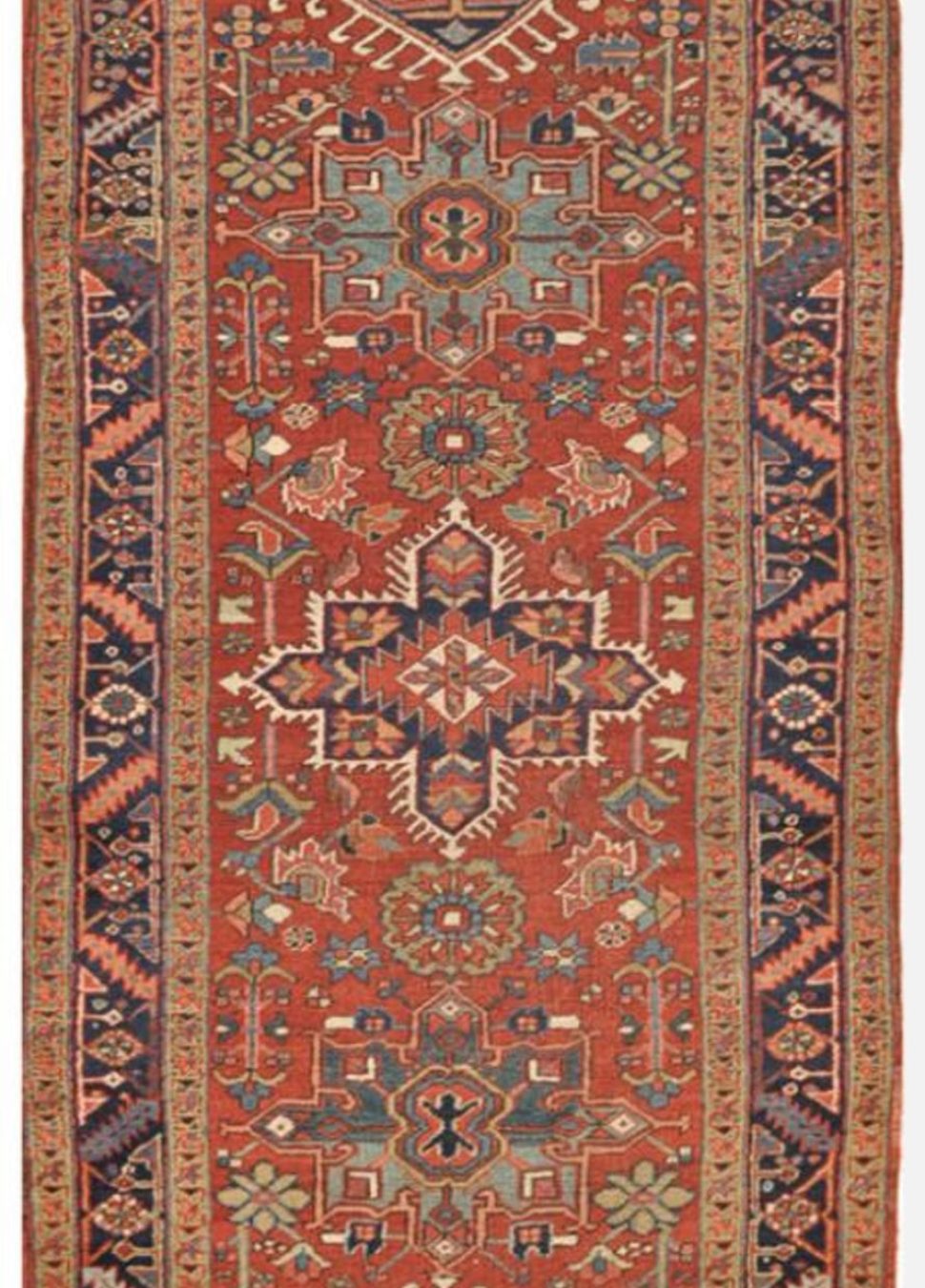 Antique Persian Heriz Runner Rug
