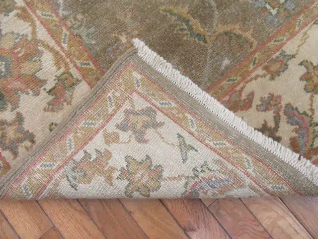 5' x 9' Indian Green Oriental Rug Traditional Wool - Image 5