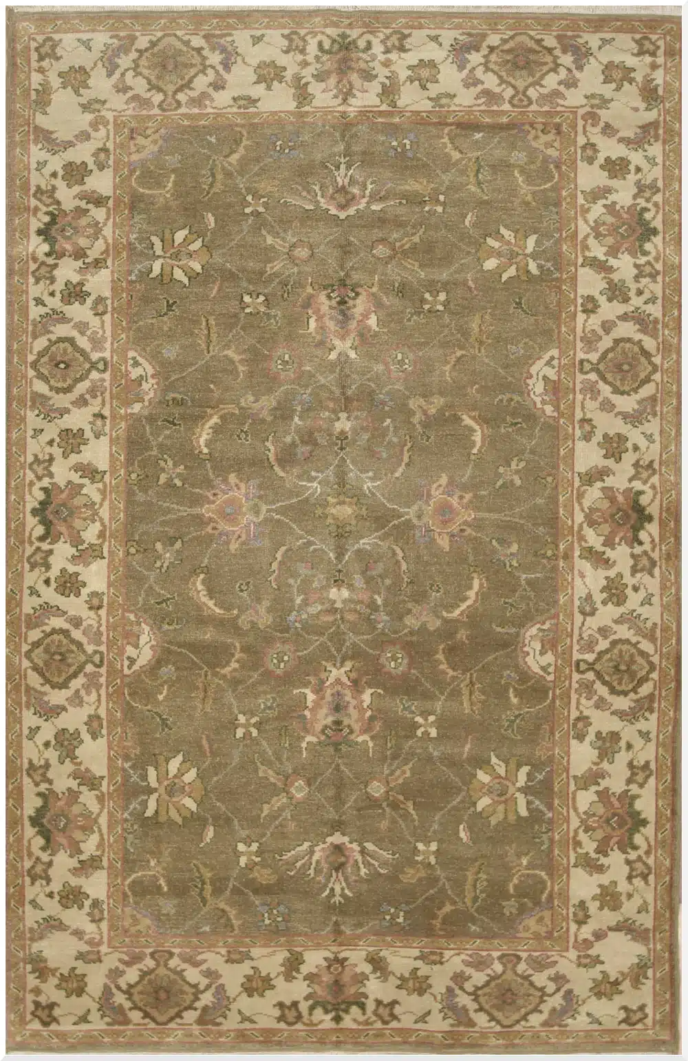 5' x 9' Indian Green Oriental Rug Traditional Wool