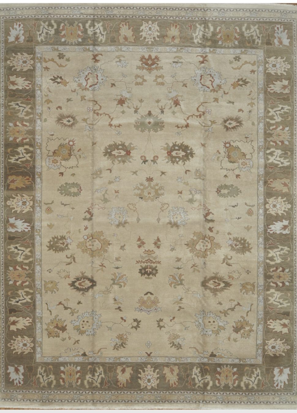 Large New Hand Knotted Turkish Oushak Rug