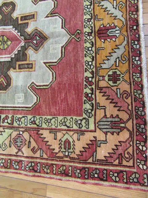 5' x 12' Vintage Hand Knotted Turkish Oushak Rug - Image 4