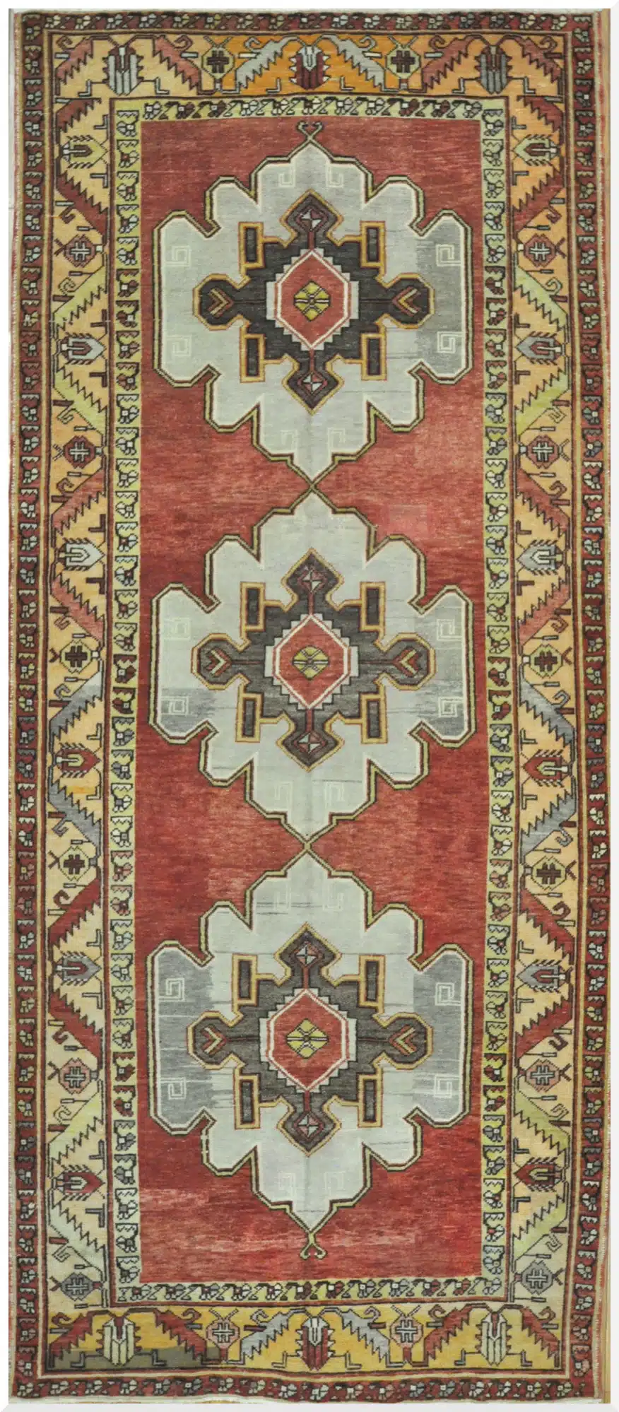 5' x 12' Vintage Hand Knotted Turkish Oushak Rug