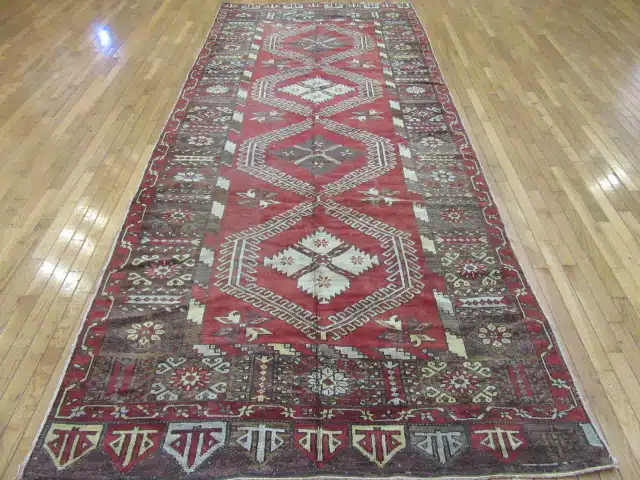 5' x 12' Turkish Oushak Red Vintage Runner Rug Traditional Wool - Image 2