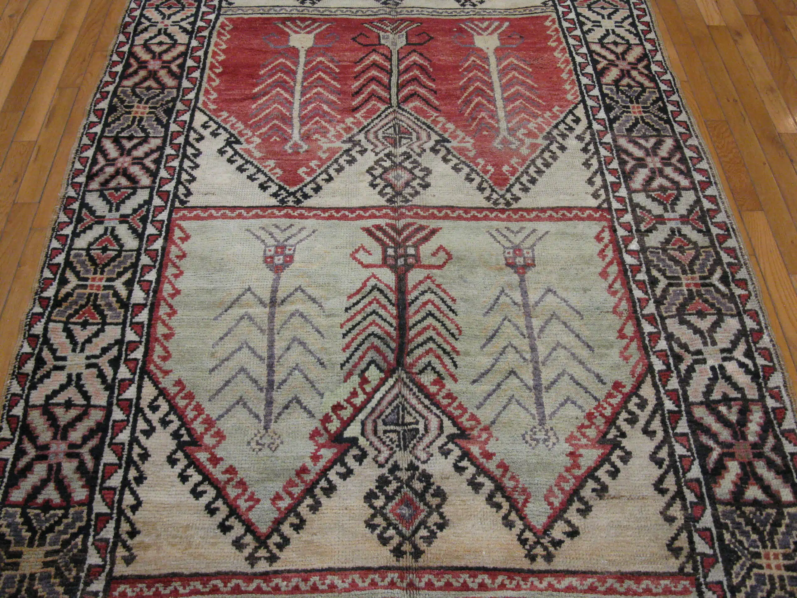 5' x 14' Turkish Red Tribal Runner Rug – Hand-Knotted Wool - Image 3
