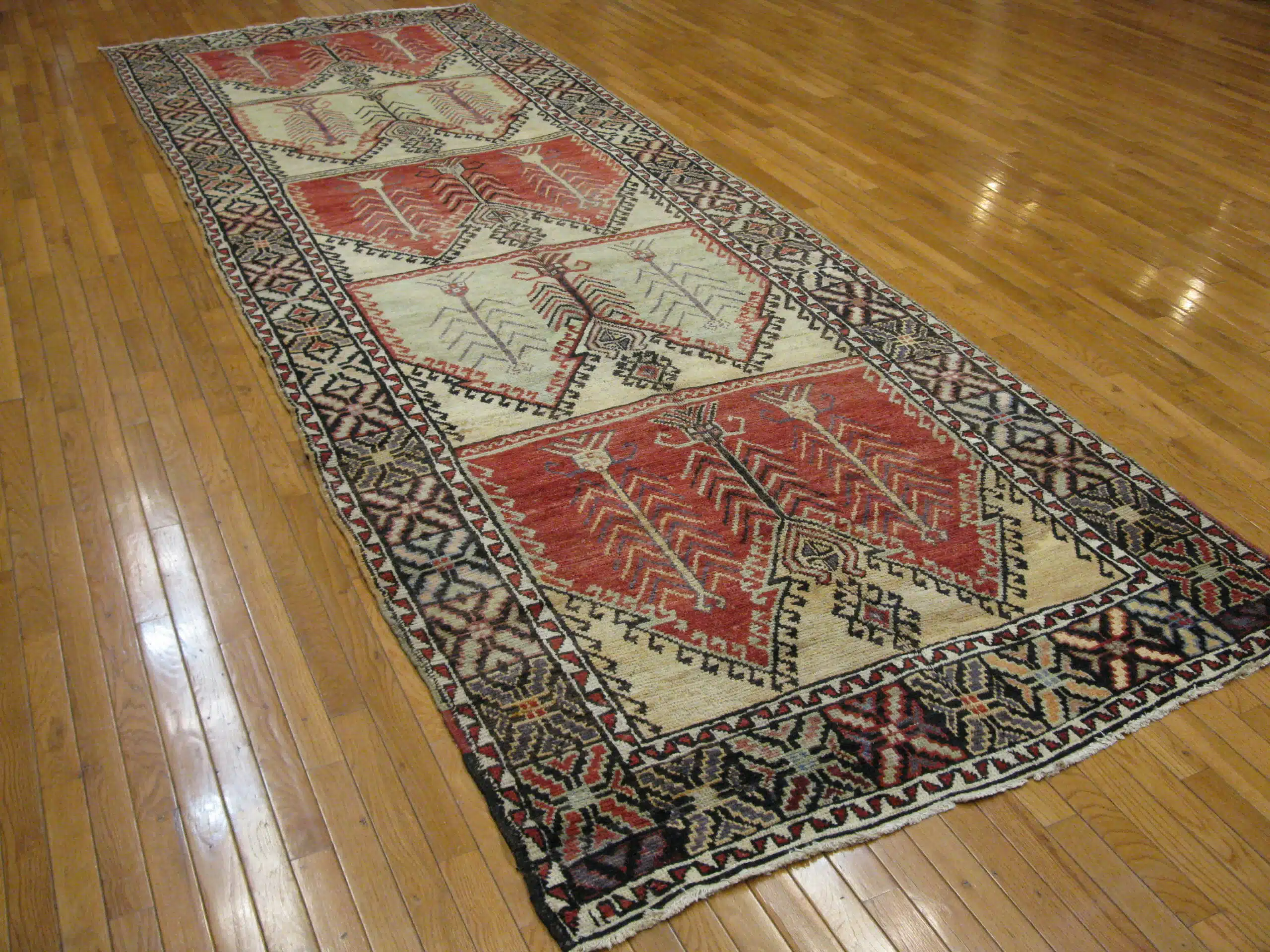 5' x 14' Turkish Red Tribal Runner Rug – Hand-Knotted Wool - Image 6