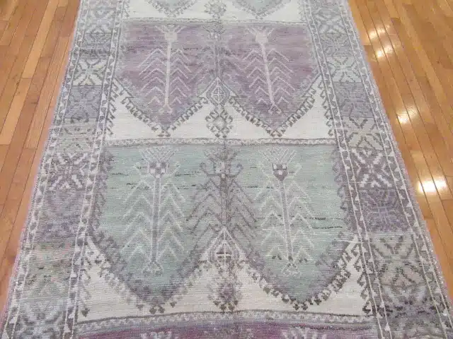 5' x 14' Turkish Gray Vintage Tribal Runner Rug – Hand-Knotted Wool - Image 3