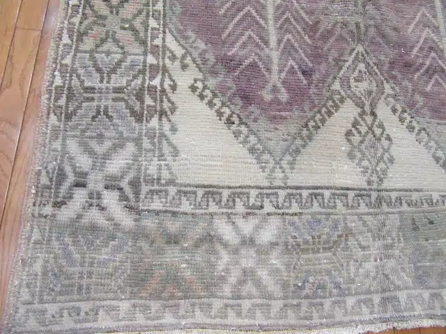 5' x 14' Turkish Gray Vintage Tribal Runner Rug – Hand-Knotted Wool - Image 4