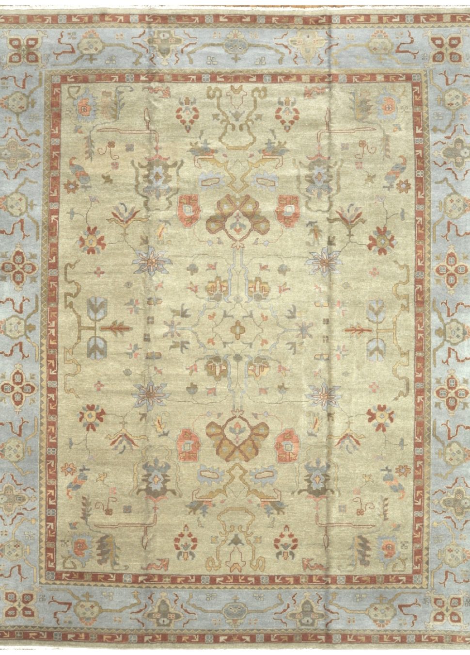 Large New Hand Knotted Turkish Oushak Rug
