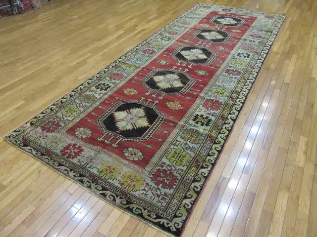 5' x 12' Red Triple Medallion Turkish Oushak Runner Rug – Traditional Wool - Image 6