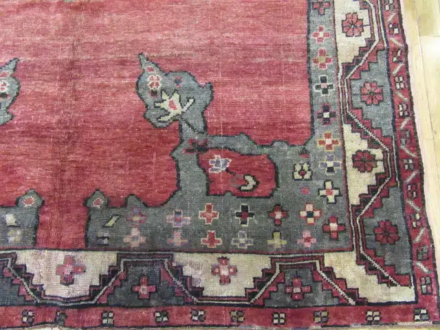 5' x 12' Vintage Red Medallion Turkish Oushak Rug – Traditional Wool - Image 4