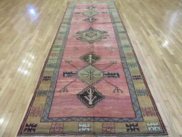 5' x 13' Rust Turkish Oushak Tribal Runner Rug – Hand-Knotted Wool - Image 2