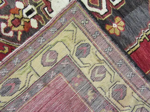 5' x 12' Turkish Oushak Rust Charcoal Triple Medallion Runner – Vintage Hand-Knotted Wool - Image 5