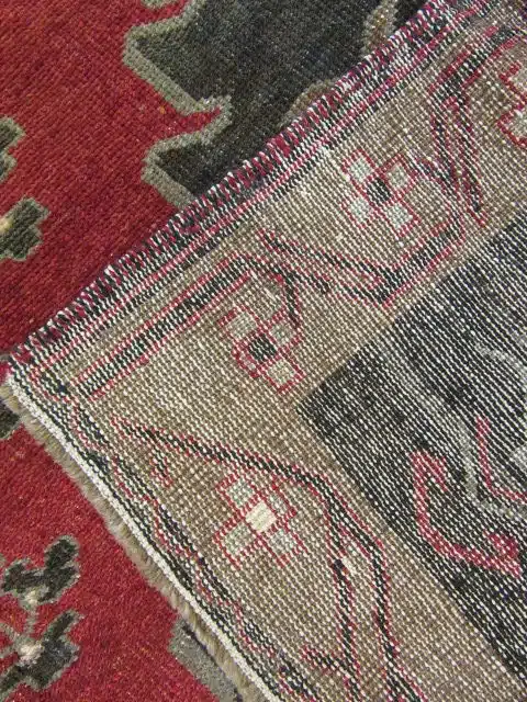 5' x 12' Turkish Charcoal Rust Medallion Runner – Vintage Hand-Knotted Wool - Image 5