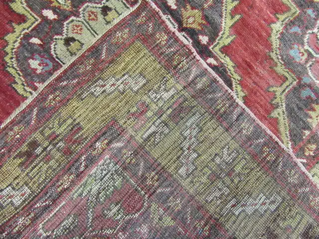 5' x 11' Turkish Oushak Rust Sage Triple Medallion Runner – Vintage Hand-Knotted Wool - Image 5