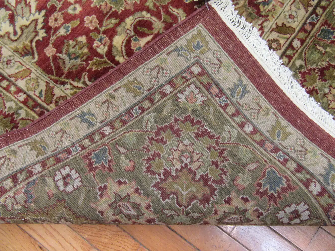 8' x 10' Green Fine Hand-Knotted Indian Oriental Rug – Traditional Wool - Image 5