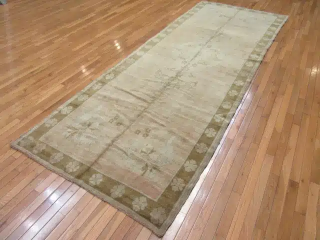 4' x 11' Beige Fine Hand-Knotted Turkish Oushak Rug – Transitional Wool - Image 6