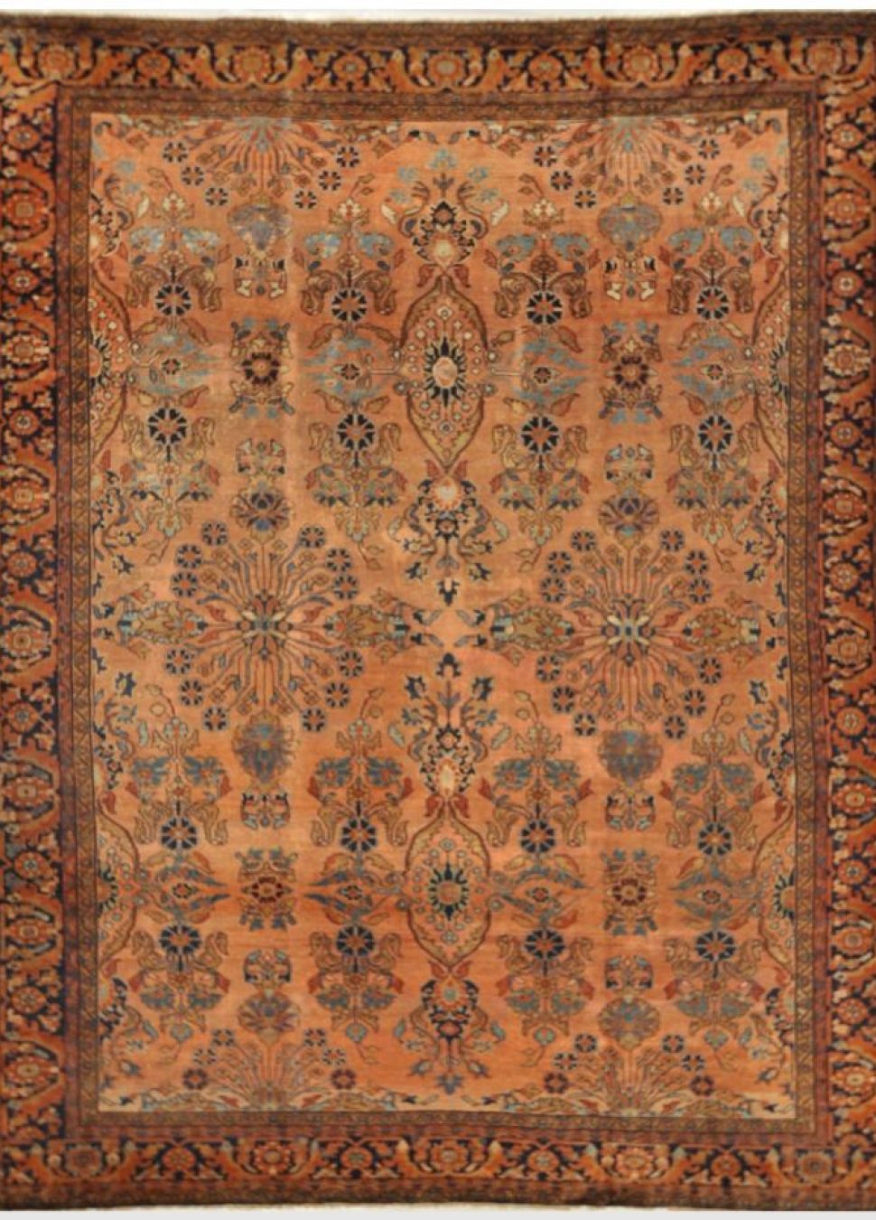 Room Size Antique Persian Lilihan Rug
