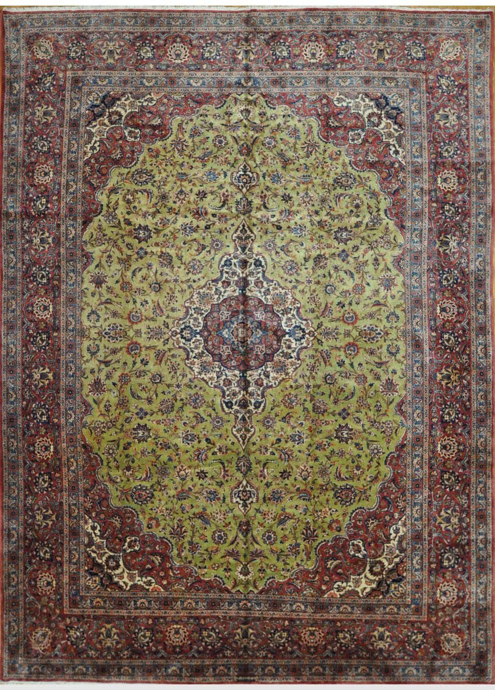 Large Semi Antique Persian Kashan Rug