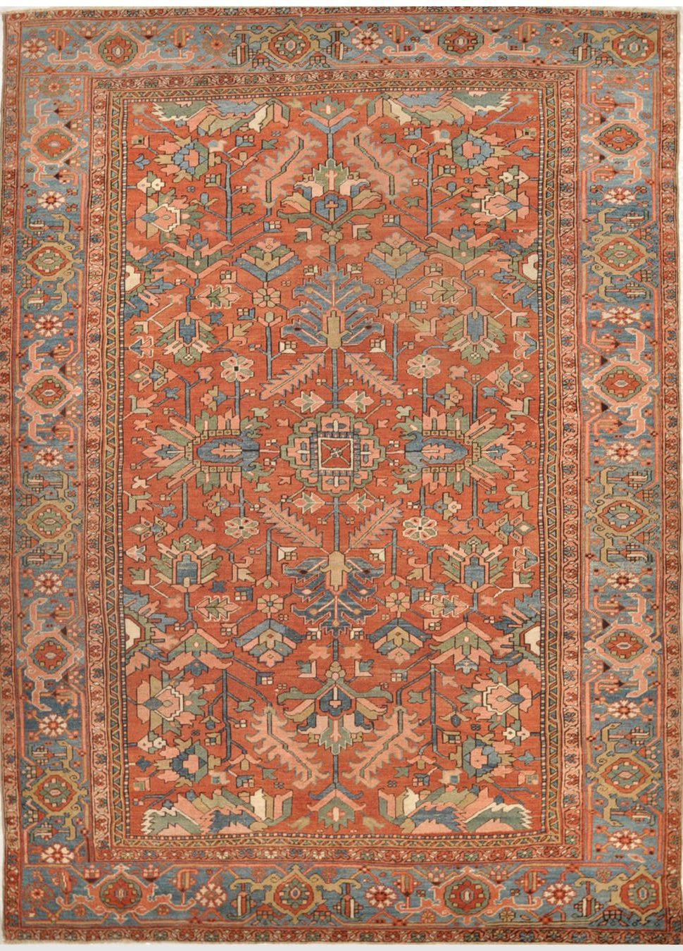 Antique Hand Knotted Persian Serapi Rug