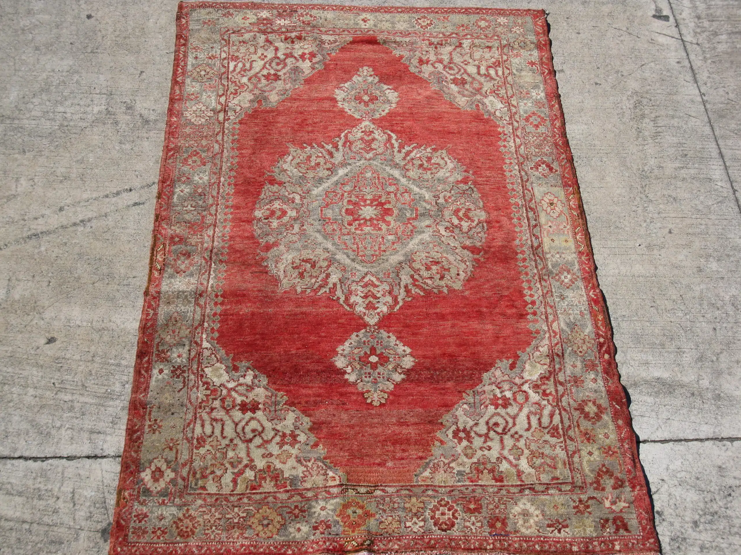 5' x 8' Red Fine Hand-Knotted Turkish Oushak Rug – Traditional Transitional Wool - Image 2