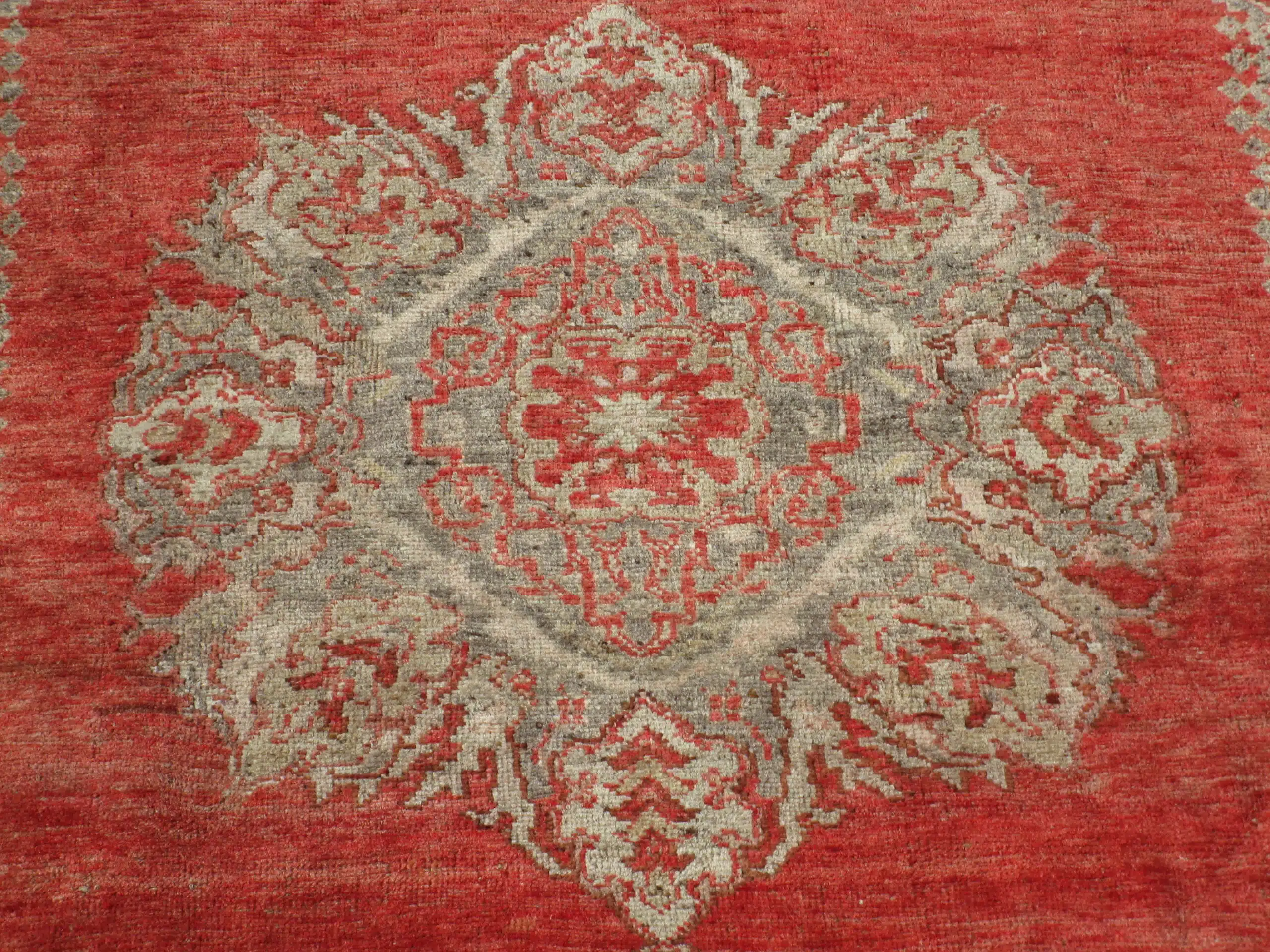 5' x 8' Red Fine Hand-Knotted Turkish Oushak Rug – Traditional Transitional Wool - Image 3