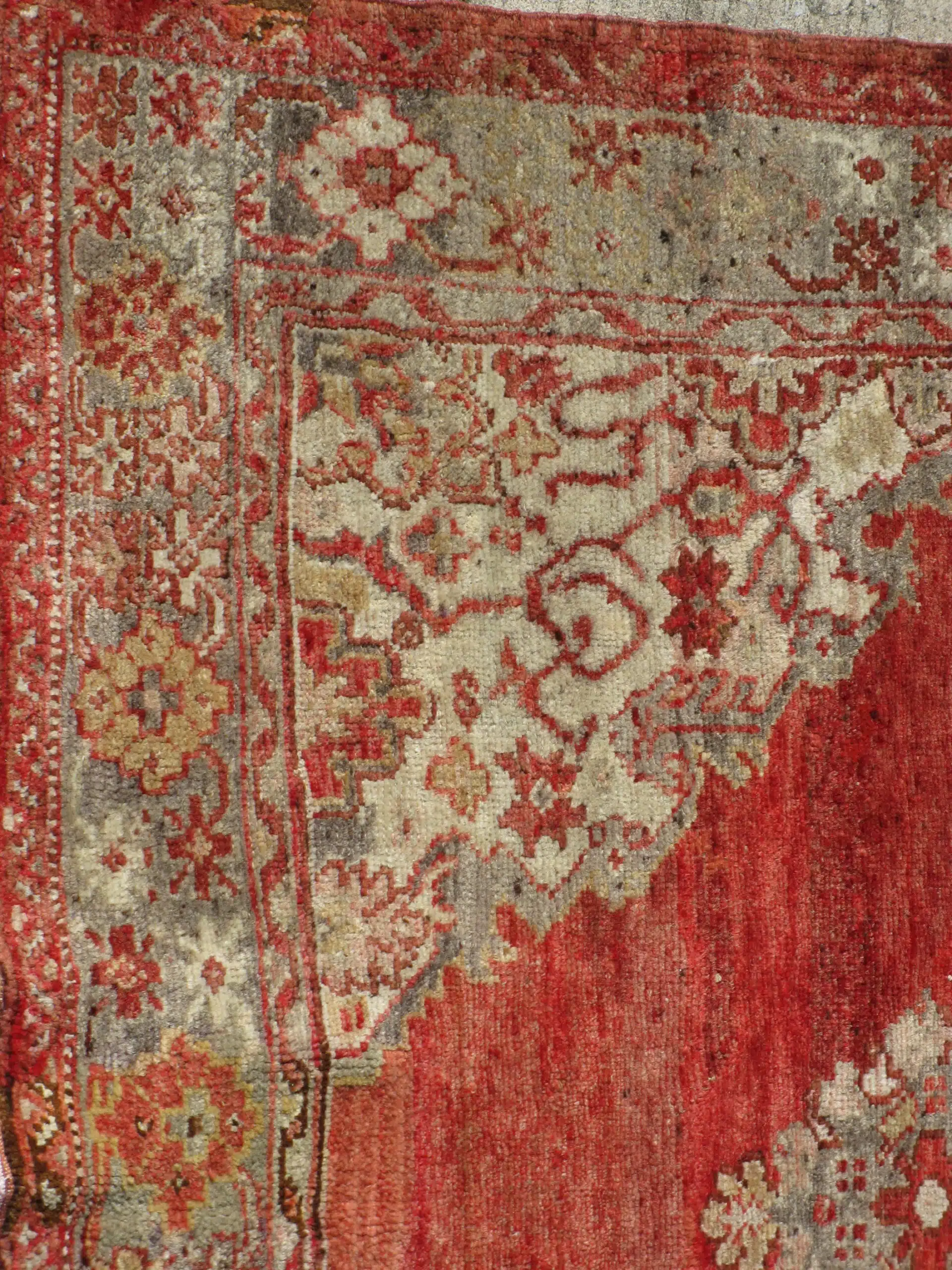 5' x 8' Red Fine Hand-Knotted Turkish Oushak Rug – Traditional Transitional Wool - Image 4