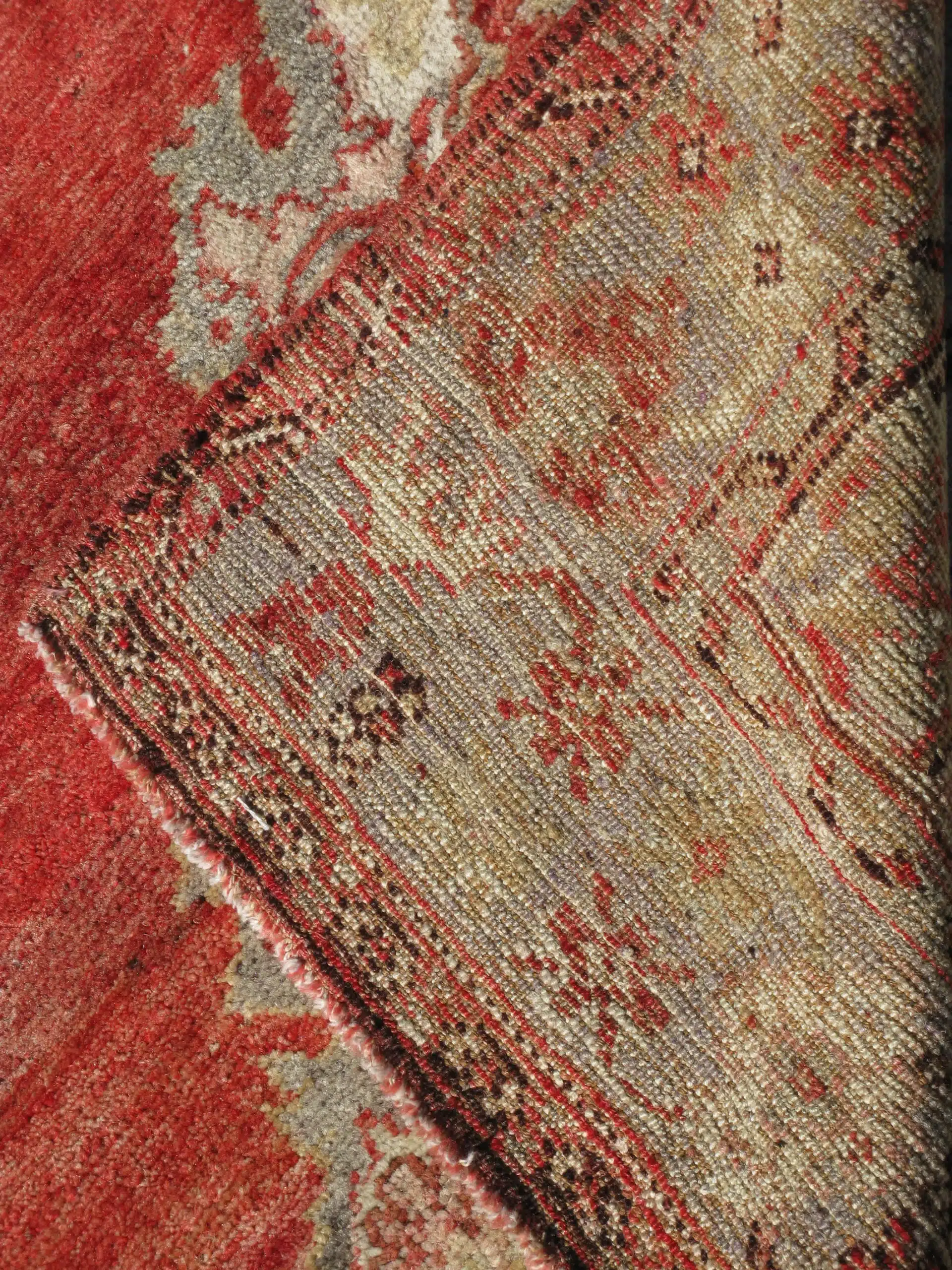 5' x 8' Red Fine Hand-Knotted Turkish Oushak Rug – Traditional Transitional Wool - Image 5