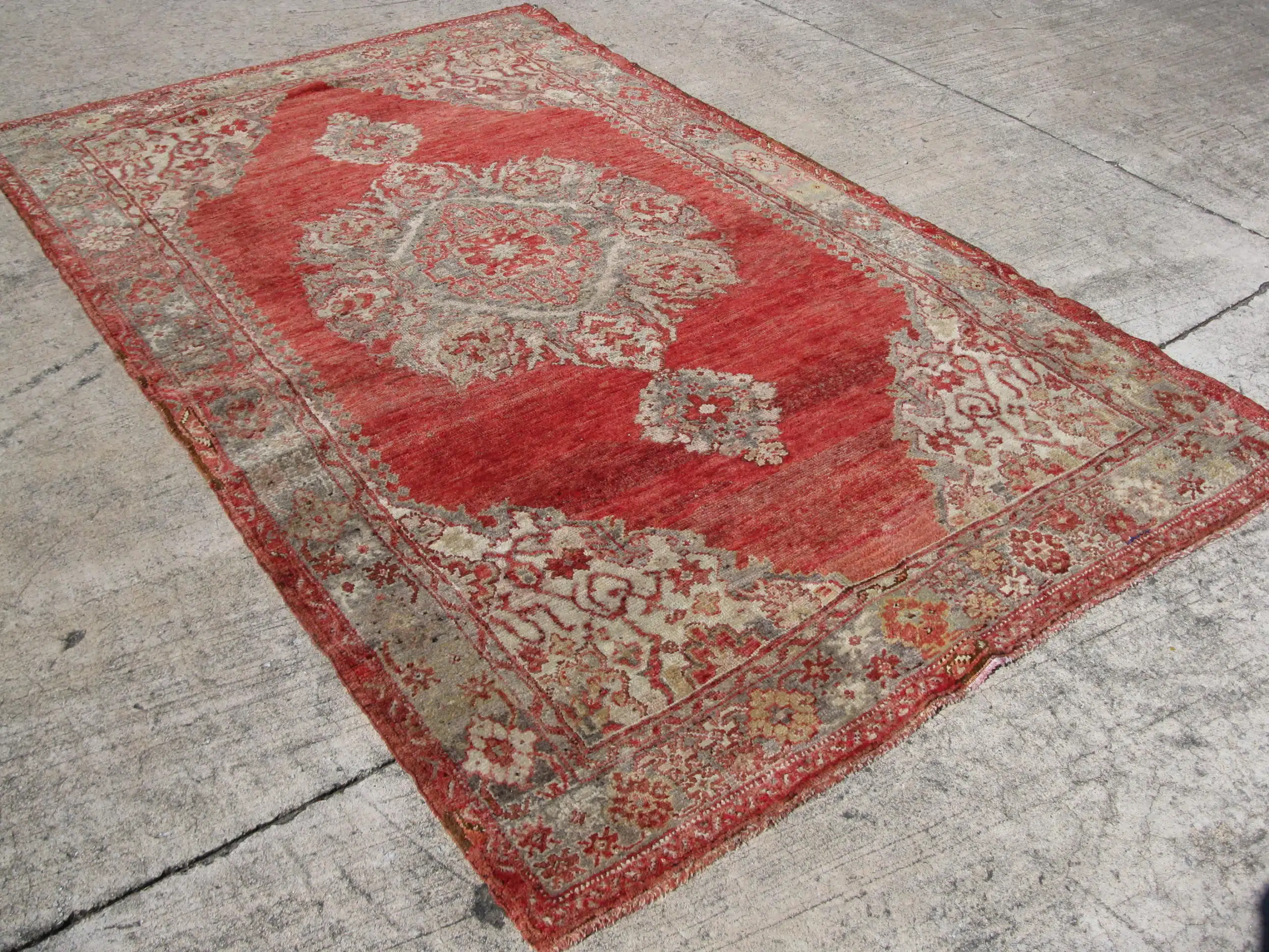 5' x 8' Red Fine Hand-Knotted Turkish Oushak Rug – Traditional Transitional Wool - Image 6