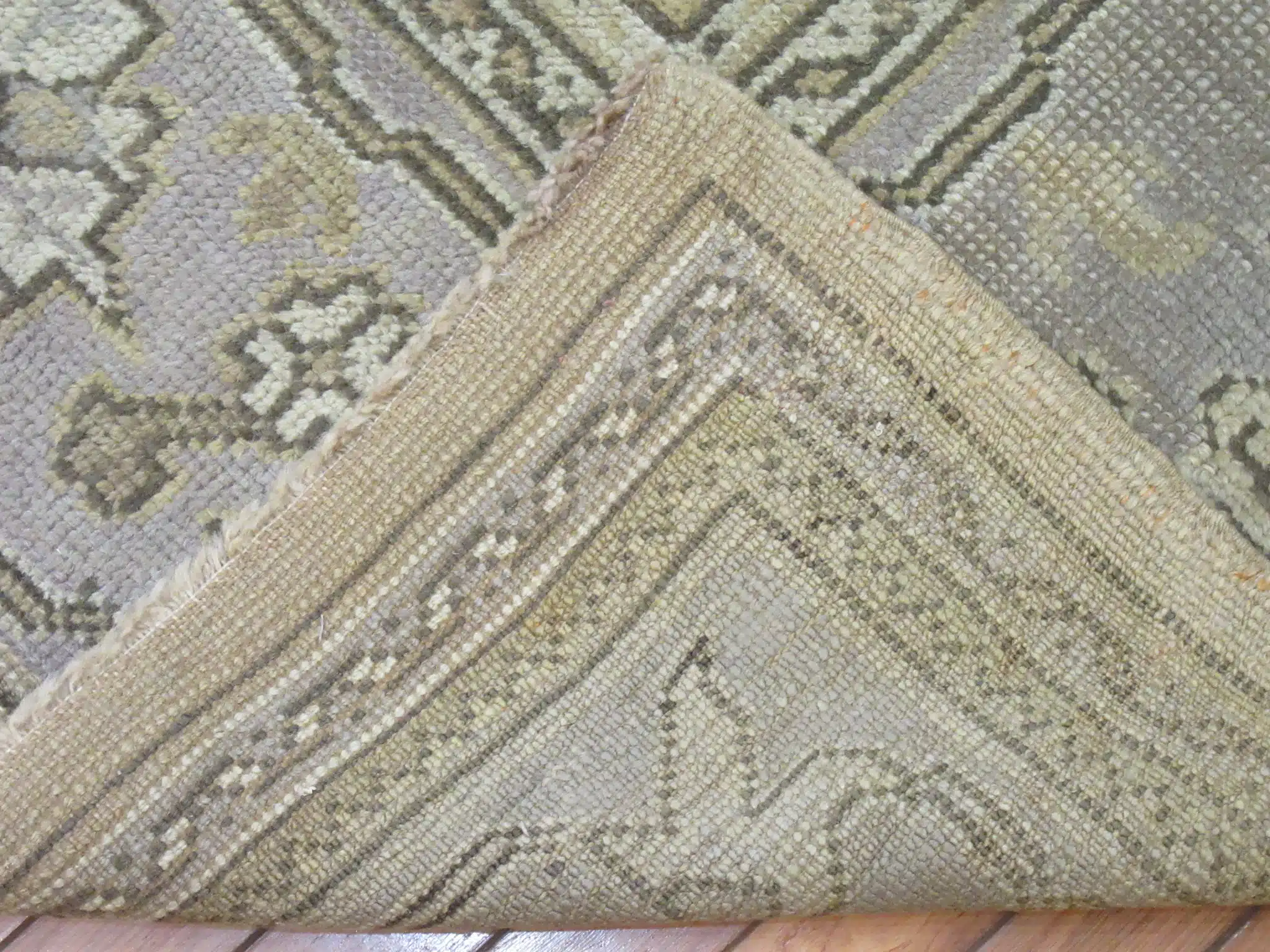 9' x 14' Ivory Fine Hand-Knotted Turkish Oushak Rug – Transitional Wool - Image 13