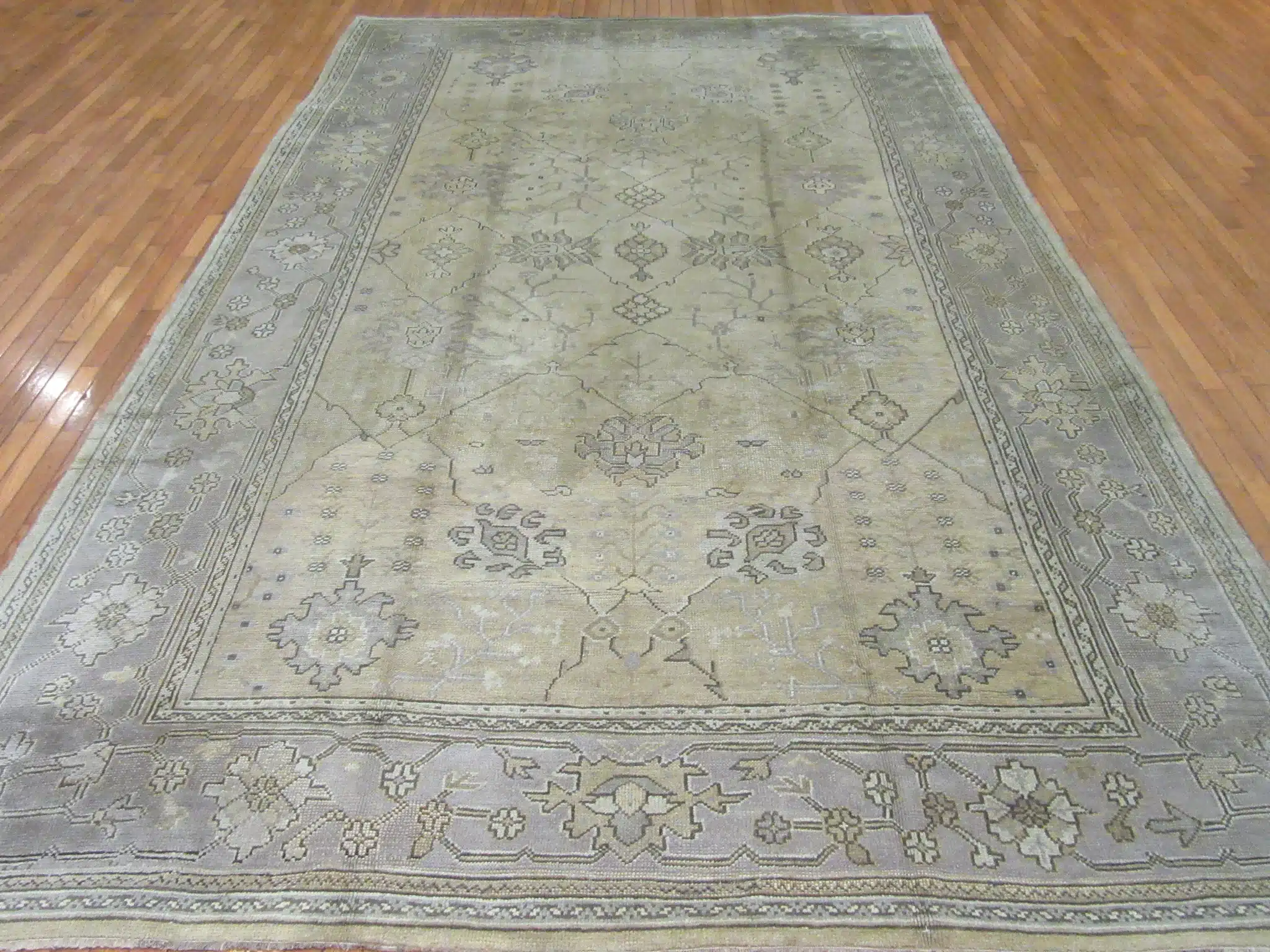 9' x 14' Ivory Fine Hand-Knotted Turkish Oushak Rug – Transitional Wool - Image 14