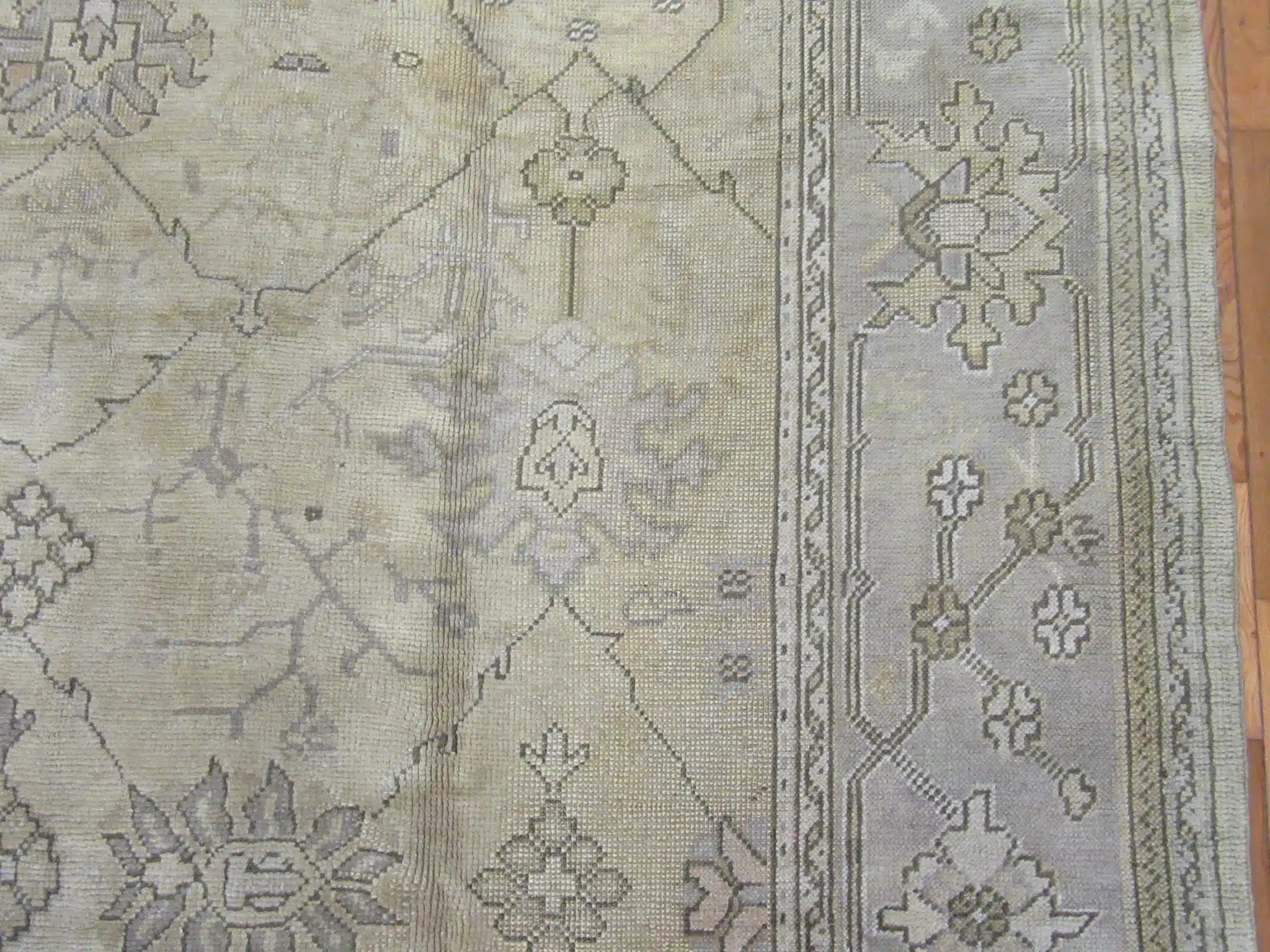 9' x 14' Ivory Fine Hand-Knotted Turkish Oushak Rug – Transitional Wool - Image 8