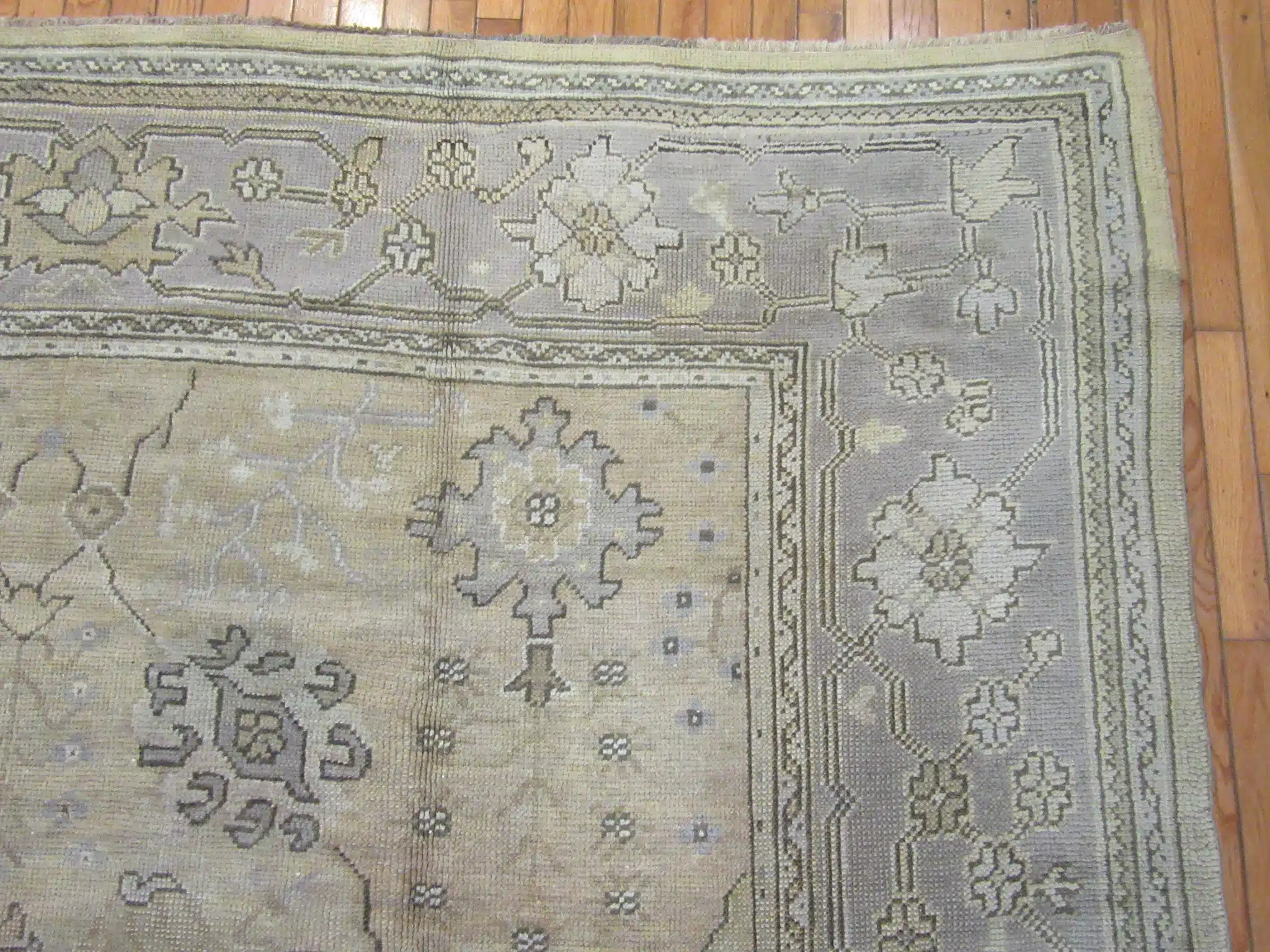 9' x 14' Ivory Fine Hand-Knotted Turkish Oushak Rug – Transitional Wool - Image 9