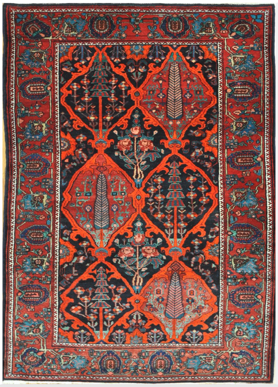 Vintage Persian Baktiary Rug