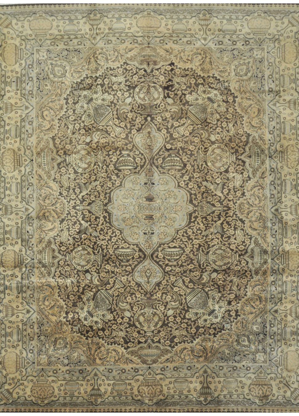 Vintage Hand Knotted Persian Tabriz Rug