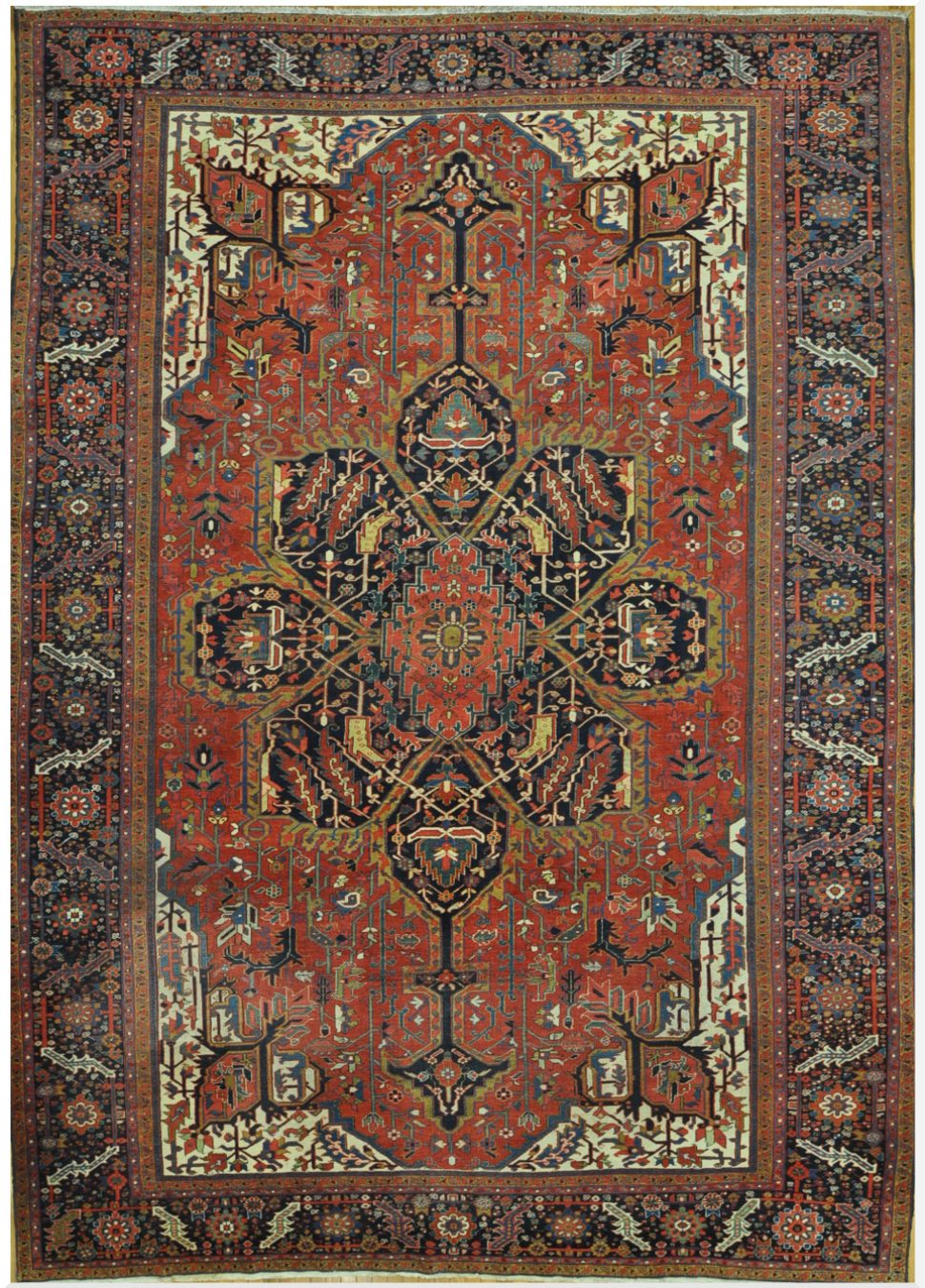 Large Antique Persian Heriz Rug