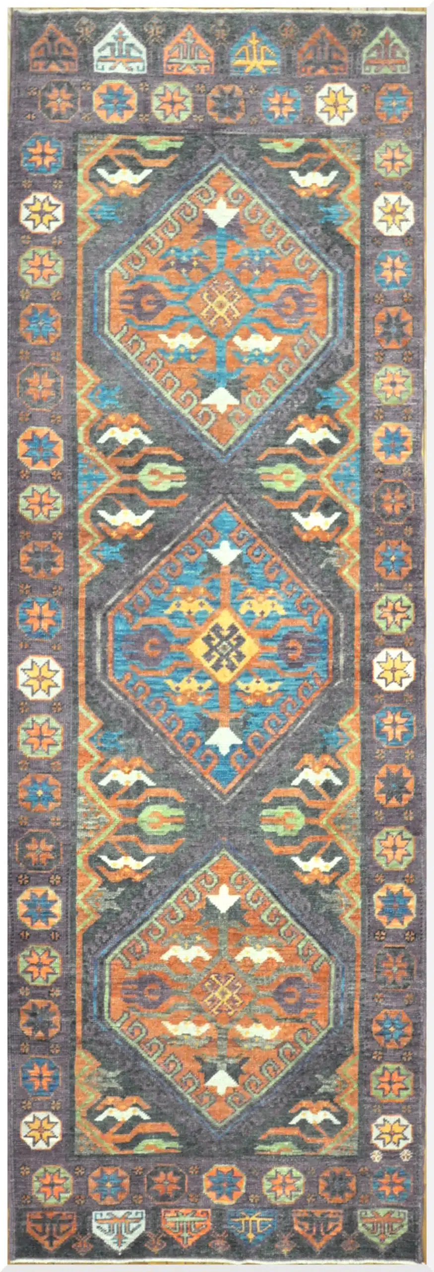 4' x 13' Grey Fine Hand-Knotted Turkish Oushak Runner Rug – Transitional Wool