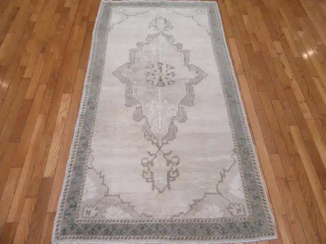 3' x 6' Beige Fine Hand-Knotted Turkish Anatolian Rug – Transitional Wool - Image 2