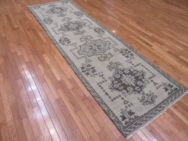 3' x 10' Beige Fine Hand-Knotted Turkish Vintage Anatolian Runner – Tribal Wool - Image 6